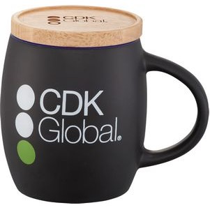 Hearth Ceramic Mug with Wood Lid/Coaster 15oz